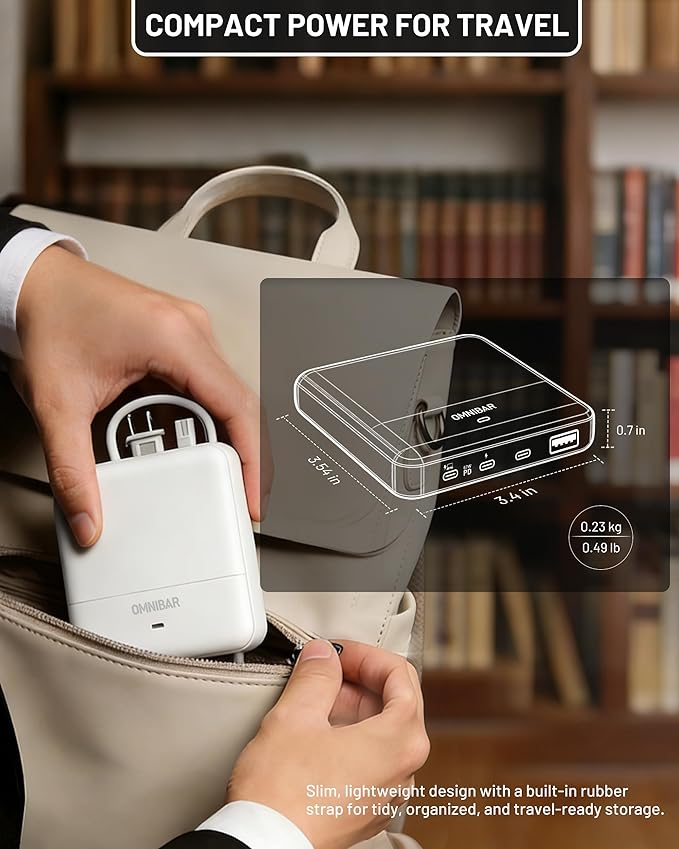 USB C Charging Station 67W, 4-Port Slim USB C Charger Block for iPhone 17/16/15, MacBook Air/Pro with 5ft Extension Cord, 3 USBC, 1 USB-A, Fast Charging Desktop Charger for Home Office Travel, White