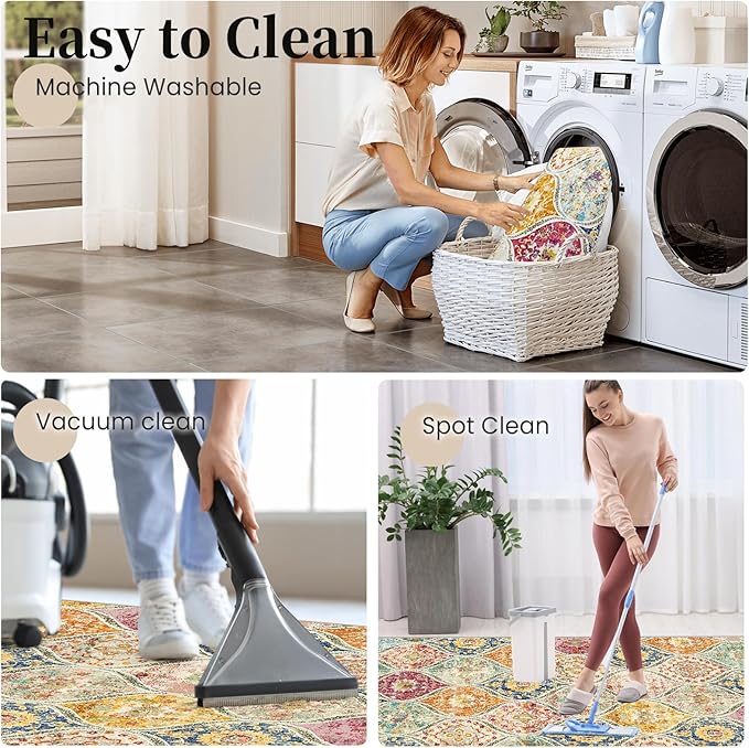 Office Chair Mat for Hardwood Floor & Tile Floor,48"X 60" Heavy Duty Desk Chair Mat for Hard Floors, Under Desk Rug for Rolling Computer Chair,Anti Slip,Low Pile Carpet Floor Protector-Multi