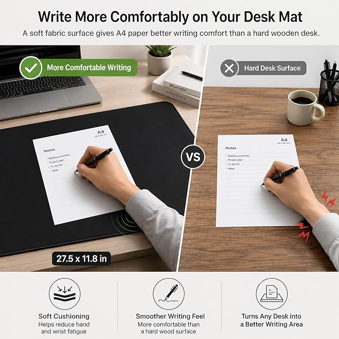 XL Gaming Mouse Pad 27.5x11.8IN Professional Large Gaming Mouse Pad & Computer Game Mouse Mat-70x30 blackus