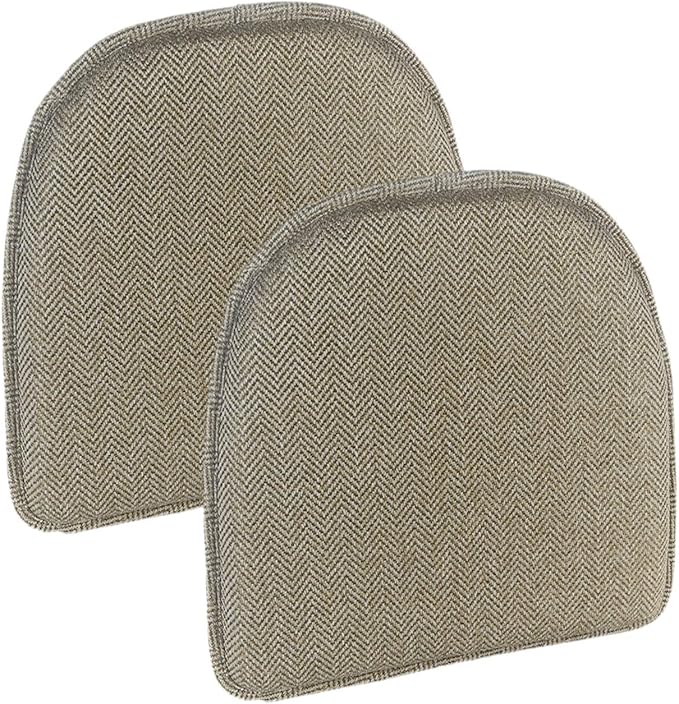 Klear Vu Raindrop The Gripper Non Slip Chair Cushions, Soft & Comfortable Seat Pad, Sitting Pillow for Kitchen, Dining or Office, 4 Count (Pack of 1), Cream