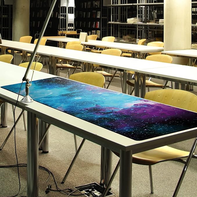 Mydours 48" x 24" Gaming Mouse Pad - Huge Mouse Pad XXXL, Non-Slip Rubber & Smooth Fabric Full Desk Pad, Computer Pad Protector, Extended Desk Mat for Office, Home Writing & Working (Universe)