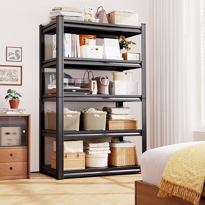 71" Hx35 Wx16 DMetal Garage Shelving-2500LBS 5 Tier Storage Shelves,Adjustable Heavy Duty Shelving Unit and Storage Large Rack,Utility Steel Shelf for Shop Warehouse Industrial Pantry Basement
