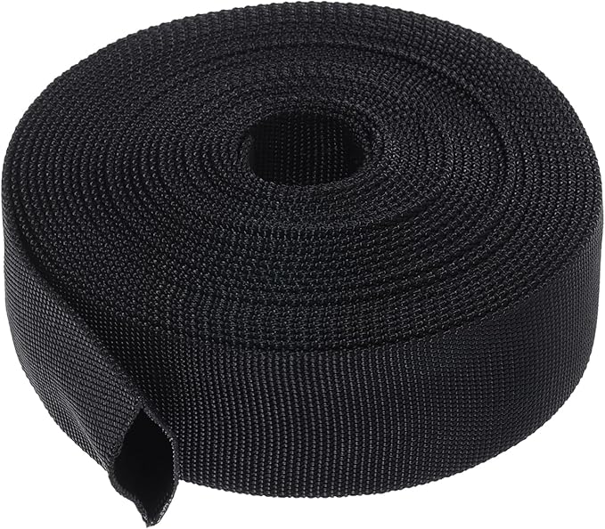PATIKIL 0.9" Dia 24.6FT Nylon Protective Hose Sleeve, Cable Cover Sheath Protection for Welding Tig Torch Hydraulic Hose, Black