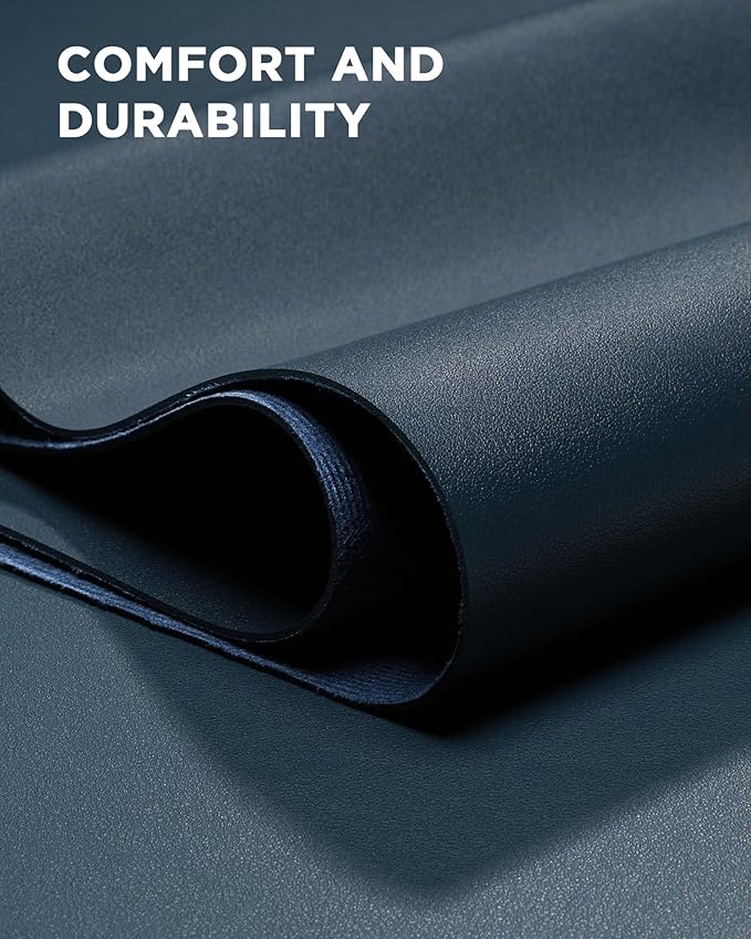 YSAGi 47.2" x 24" Large PU Leather Desk Mat for Keyboard and Mouse - Waterproof Non-Slip Desk Pad Protector for Office, Home, Writing Desk, Dark Blue