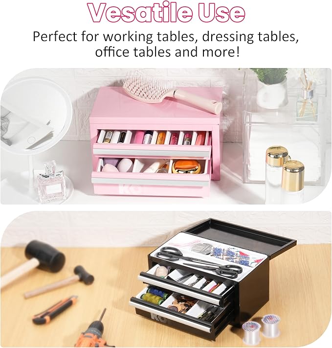 6 Pcs Tool Box Organizer Tray Divider Set For Kobalt 2-Drawer Mini ToolBox, Tool Desk Drawer Organization, Pefect for Storing Small Gadgets, Toolbox accessories (Only compatible with the old version.)