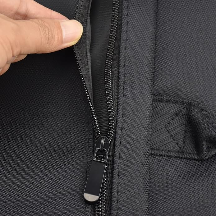 Waterproof Oxford Handle Document Bag Briefcase for Men File Tote Bag for Carrying Paper Files Black