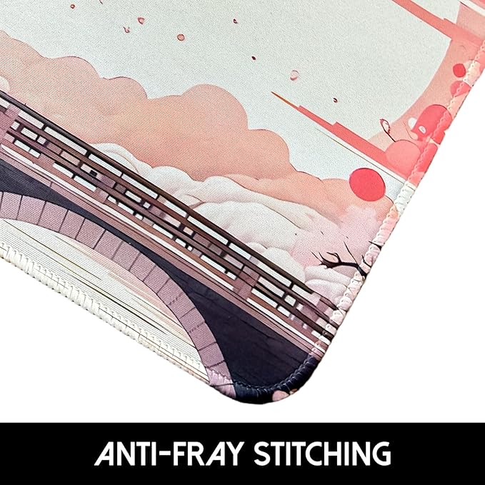 FreeNook Japanese Small Gaming Mouse Pad 10.2 x 8.3 in Computer Mouse Pad Anime Gaming Mousepad, Expanded Architecture Cute Desk Pad with Nop-Slip Suitable for Home Office