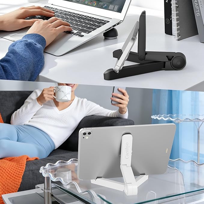 Caeithyo Portable Monitor Stand & Tablet Stand Holder Adjustable, Foldable, Light-Weight, Compatible with 7 to 10.2 Inches Most Tablets, Kindle Fire and Smart Phones