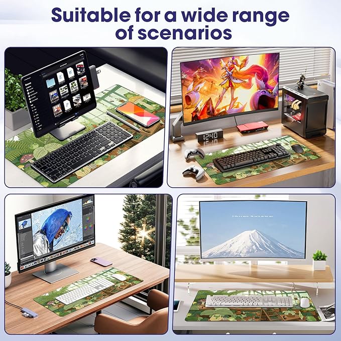 Professional Extended Gaming Mouse Pad - 31.5" x 15.7" Large Desk Mat with Stitched Edges, Waterproof Coating, Non-Slip Rubber Base for Gamers, Esports Pros, Office & Home