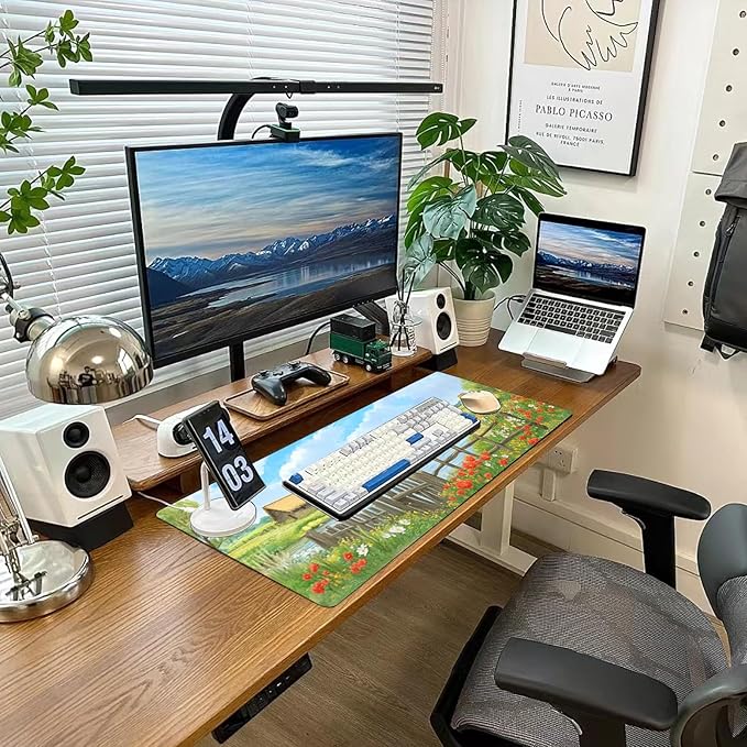 Desk Mat Mouse Pad Gaming Desk Pad XL Large Mouse Mat Office Decor Accessories (Countryside)