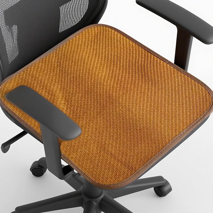Double-Sided Cooling Rattan Seat Cushion, Summer Breathable Chair Mat for Dining and Office Chairs SC-1 (1, Brown, 45 * 45cm)