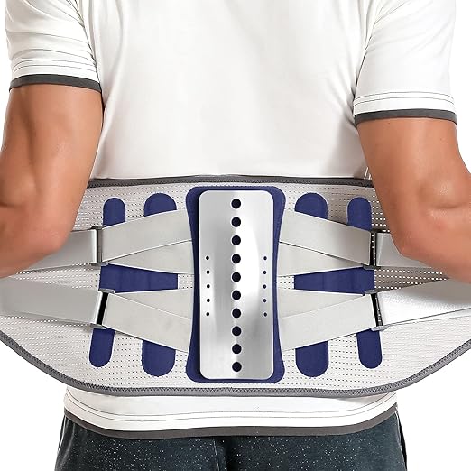 Back Brace for Lower Back Pain - Lumbar Support with Bionic Support System, Adjustable Belt for Men Women, Relieves Sciatica, Herniated Disc, Scoliosis, Posture Correction for Workout, Daily Use, Heavy Lifting(Blue,Small)