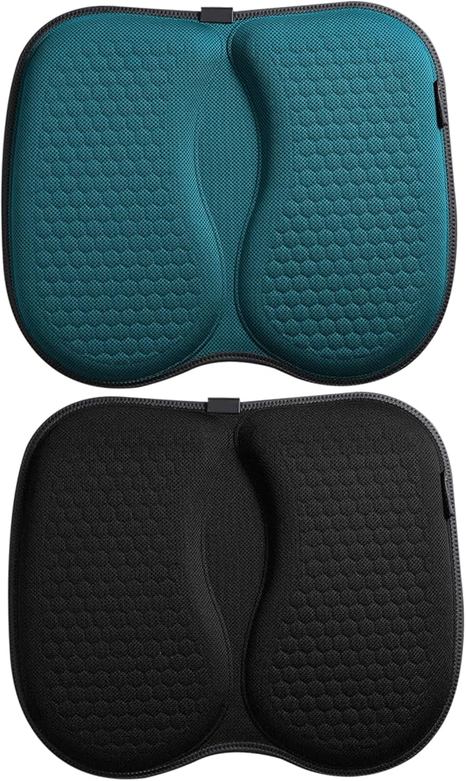 Gel Seat Cushion Pressure Relief Honeycomb Cooling Cushion, Breathable 3D Non-Slip Chair Pad for Office, Car, Wheelchair, Black