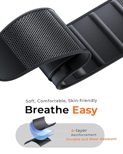 Medical-Grade Work Back Brace with Adjustable Shoulder Straps [Stronger Support & Breathable Mesh] Lower Back Support Belt for Men Women - Pain Relief for Lifting, Warehouse, Construction & Moving
