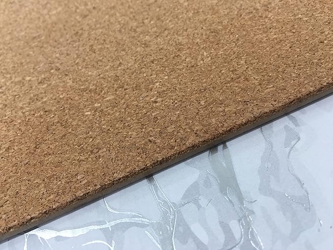 Dainty Home Silver Marble Round Cork Placemats - Heat Resistant Placemats, Non-Slip, Easy Clean Placemats for Elegant Dining - 15"x15" Set of 2 - Perfect for Stylish, Modern Homes