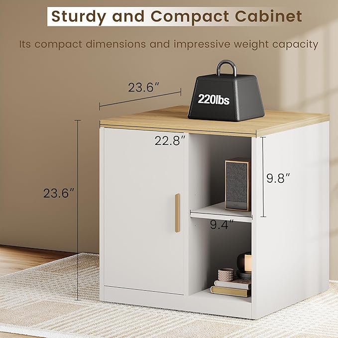 ModernMate Computer Desk with Hutch & File Cabinet, 72.8" Home Office Desk Set with Under Desk Printer Stand, Office Desk with Hutch Built in Power Outlet, USB/Type-C, Light Walnut