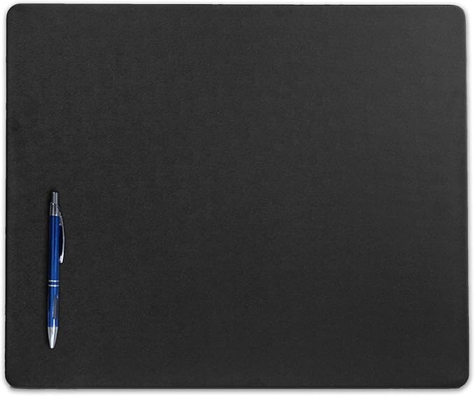 Dacasso Black Leatherette 17" x 14" Conference Table Pad - Laptop Pad - Protective Pad