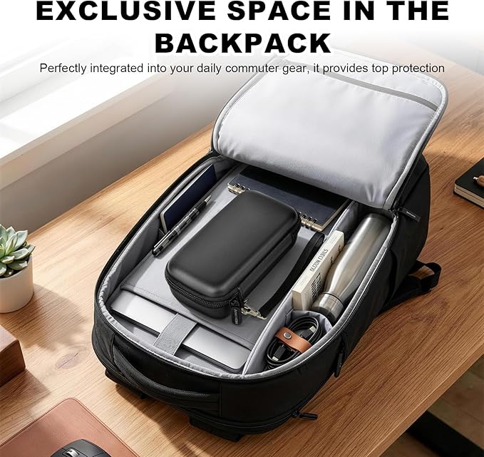 ANKHOH Travel Case for Anker Prime 3-in-1 Wireless Charging Station | EVA Carrying Bag with Compartments for Foldable MagSafe Qi2 Charger & Cables (Case Only) Pink