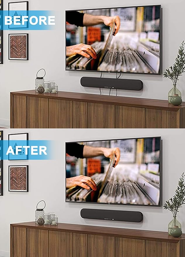 in-Wall Cable Management Kit for TV & Soundbar - Conceal Power & AV Cables, Includes Hole Saw Drill Attachment & Drywall Hand Saw for Easy Installation