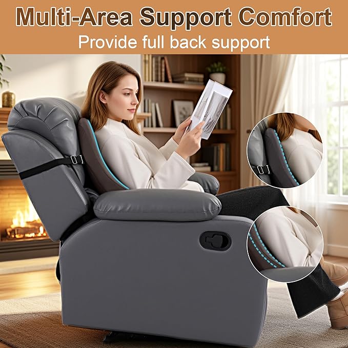 HOMBYS Extra Long Lumbar Support Pillow for Recliner Chair, 50D Molded Memory Foam Back Support Cushion with Full Back Support, Ergonomic Design & Breathable Cover (Brown)