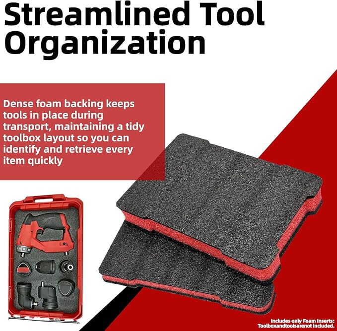 Foam Inserts for Milwaukee Tool Box, Compatible with 48-22-8435, Includes DIY Cut-to-Fit Foam Kit with White Marker Pen, Utility Knife, and Hole Punch
