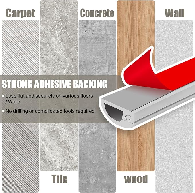 Cord Wall Cover, 39in Self-Adhesive Wire Covers for Cords on Wall, Extension Cable Hider for Floor, Mounted Tv, Home and Office Cavity 0.63" Wx0.31 H