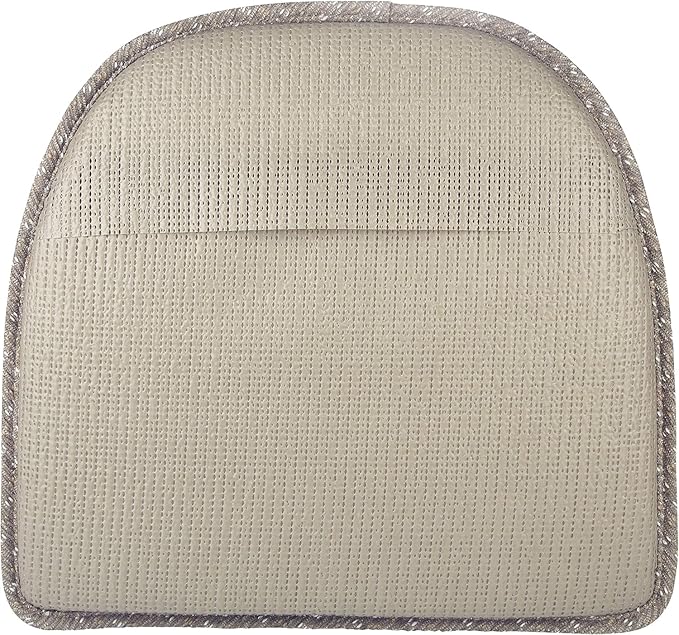 Klear Vu Raindrop The Gripper Non Slip Chair Cushions, Soft & Comfortable Seat Pad, Sitting Pillow for Kitchen, Dining or Office, 8 Count (Pack of 1), Dove