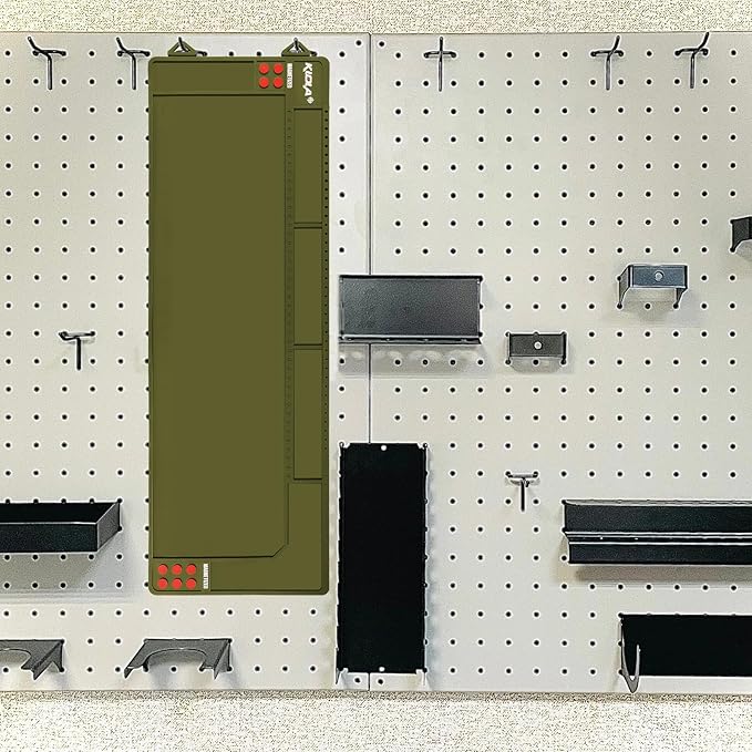 Klola Rifle Shotgun Cleaning Mat - Large Magnetic Gun Mat with Organizer Parts Tray, Anti-Slip Workbench Cleaning Pad, Inch Ruler