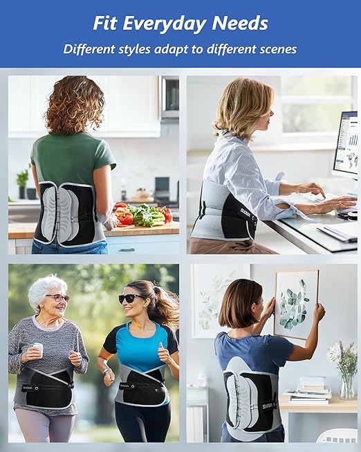 Back Brace for Lower Back Pain Relief with Pulley Support System, Adjustable Lumbar Support Belt with Lumbar Panel, Breathable, Strong Support Design For Herniated Disc, Sciatica, Scoliosis (Large)