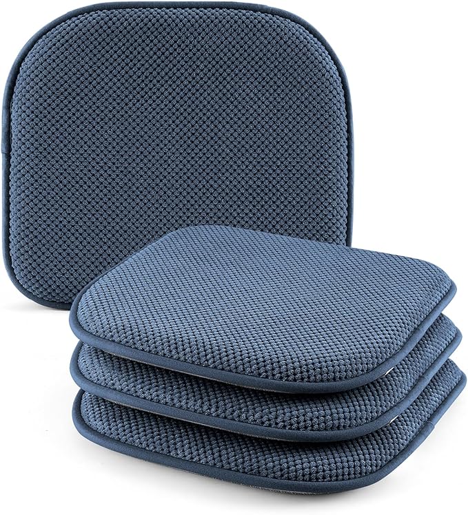 SWEMSTAR Chair Cushions - 15"*17" Kitchen Dining Chair Pads Foam Seat Cushion for Chairs Barstool Cushions Non Slip Seat Pad