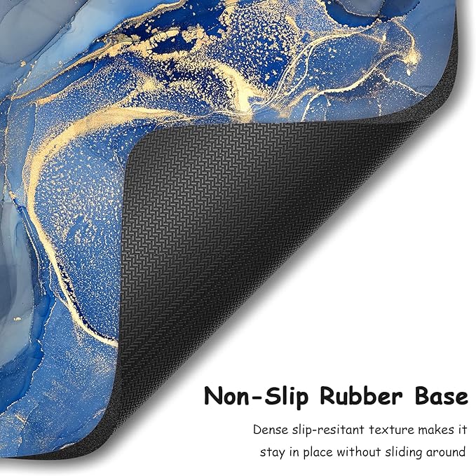 Dapesuom Small Mouse Pad, 6 x 8 Inch Thick Rubber Premium-Textured Non-Slip Portable & Washable Mini Mouse Mat for Women Wireless Laptops Keyboard Tray Gaming Work Computer Travel, Gray Gold Marble