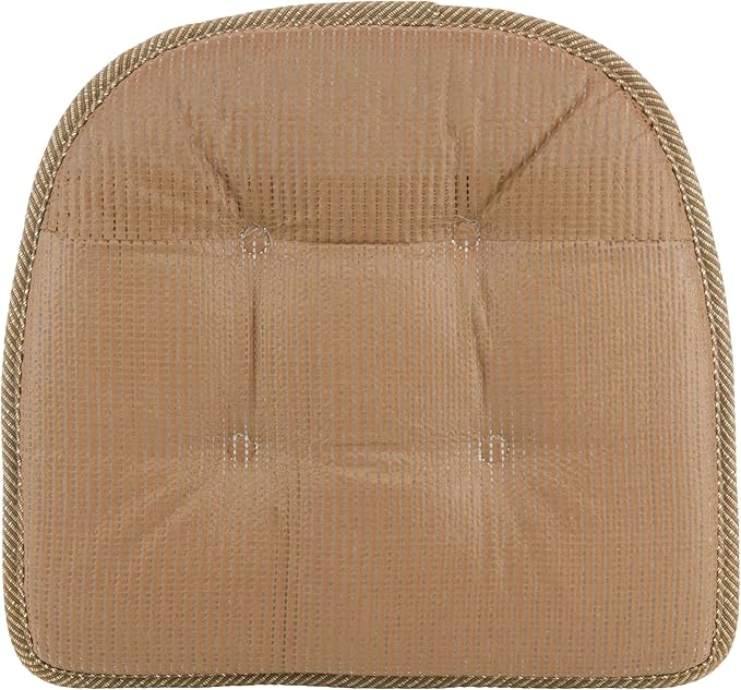Non-Slip Chair Cushions, Assembled in USA, U-Shaped Skid-Proof Seat Pads for Dining Room, Kitchen, Office, 15"x16"