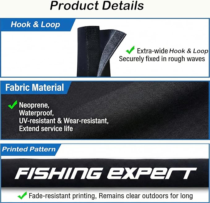 38" Neoprene Trolling Motor Cable Sleeve, Trolling Motor Sleeve Great for Cover Cables and Extension Cords, Weather-Resistant,Organized Cable Management and Protect (Fishing Expert)