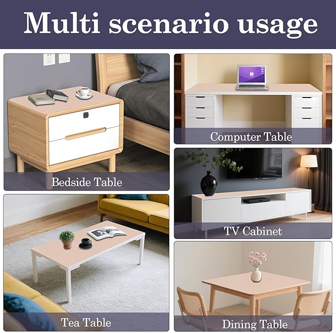 Klmnop 2 Pcs Nightstand Mat 1.8mm Thick, Double-Sided Use Waterproof Nightstand Leather Protector, 15.8" x 23.6" Bedside Table Cover–Protect Nightstands Coffee Dresser Tables from Liquids Dirt