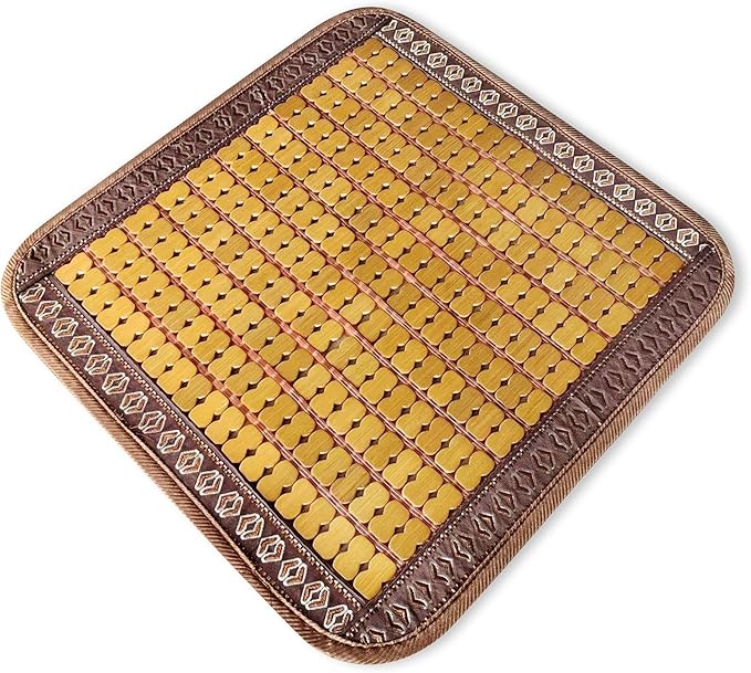 Double-Sided Cooling Rattan Seat Cushion, Summer Breathable Chair Mat for Dining and Office Chairs SC-1 (1, Bamboo, 40 * 40cm)