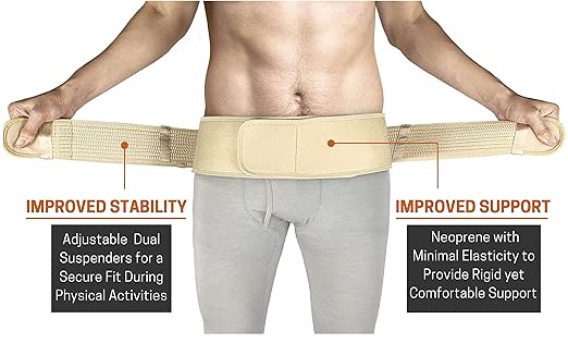 Vriksasana Posture Sacroiliac Hip Belt for Women and Men That Alleviates Sciatic, Pelvic, Lower Back, Leg and Sacral Nerve Pain Caused by Si Joint Dysfunction| Trochanter Brace (Plus, Nude)