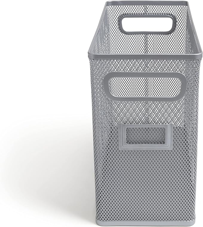 TRU RED Wire Mesh File Organizer, Silver – Vertical Desktop Sorter for Files, Folders & Mail