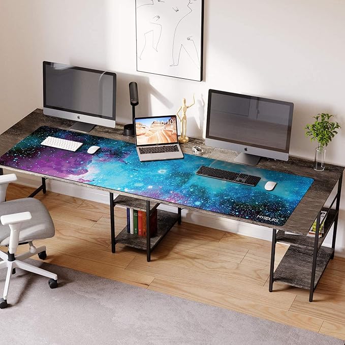 Mydours 40"x24" Extra Large Mouse Pad - Gaming Mouse Pad XXL - Non-Slip Rubber & Smooth Fabric Full Desk Pad - Home Office Computer Table Pad - Desk Blotter Pad for Office, Writing, Dining and Home