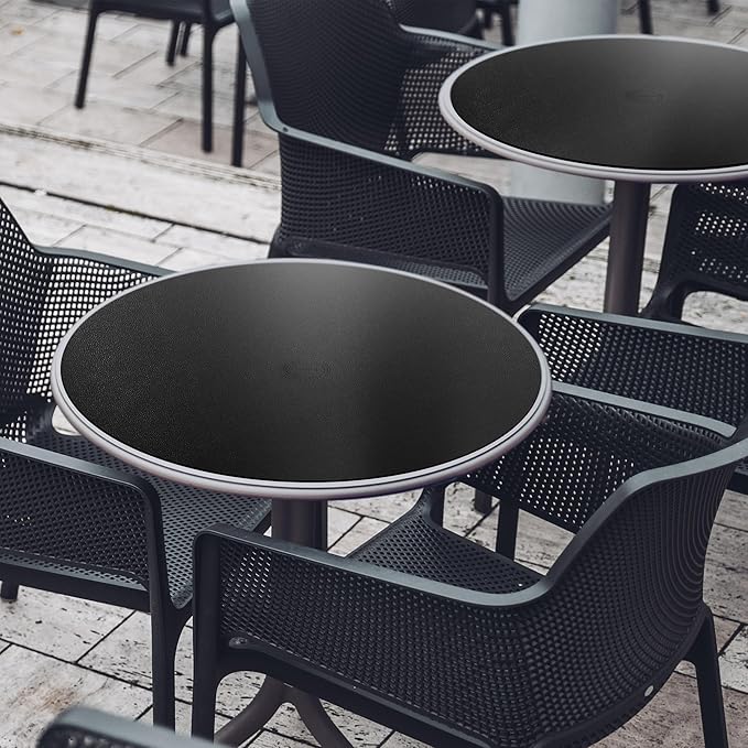 CENNBIE 30/24/20/18 Inches Round Table Mat - Cork Leather Table Pad - Suitable as Side Dining Coffee Table Cover Protector (Black)