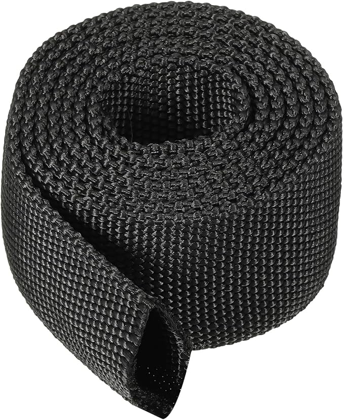 PATIKIL 0.9" Dia 3.3FT Nylon Protective Hose Sleeve, Cable Cover Sheath Protection for Welding Tig Torch Hydraulic Hose, Black