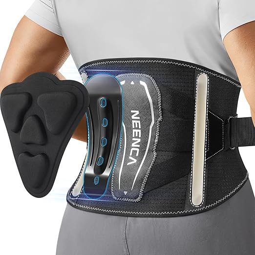 NEENCA Back Brace for Lower Back Pain with Bionic Support System, Adjustable Lumbar Support Belt for Women & Men with Lumbar Support 3D Pad, Breathable Mesh for Herniated Disc, Sciatica, Scoliosis...