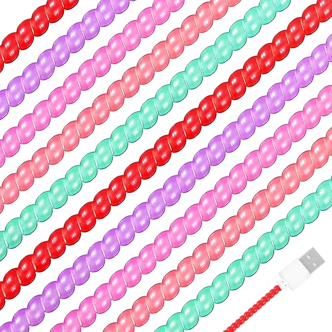Frienda 10 Pcs Cord Protectors from Pets No Chew Spiral Cable Protector 43.3'' Phone Charger Cover Data Cable Protective Sleeve Chew Proof USB Wire Cover Stylish for Cat Dog Rabbit (Pearlescent Color)