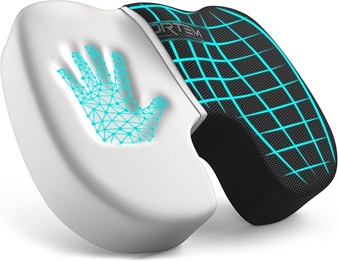 FORTEM Seat Cushion, Office Chair Cushion, Memory Foam Car Seat Cushions, Sciatica Coccyx Tailbone Pain Relief, Chair Cushions for Back Support, Sitting Pad for Gaming, Washable Cover, Non Slip, XL