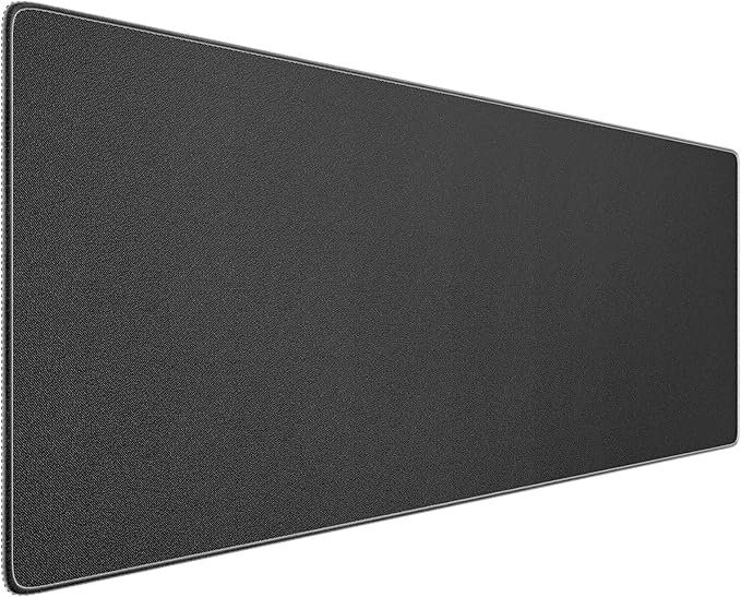 Reniteco Waterproof Large Gaming Mouse Pad with Durable Stitched Edges, Non-Slip Rubber Base, Grainy Jacquard Mouse Mat Desk Pad for Home Office Gaming, 31.5''x11.8''x0.12'', Matte Black