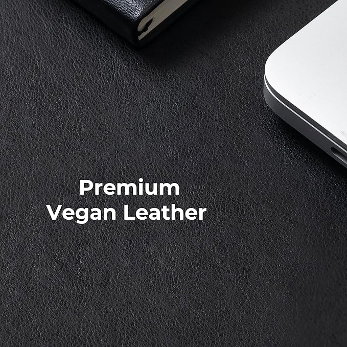 SenseAGE Leather Desk Protector Mat, Large Mouse Pad, Natural Rubber Non-Slip PU Leather Desk Blotter, Home and Office (31.5' x 15.8', Brown)