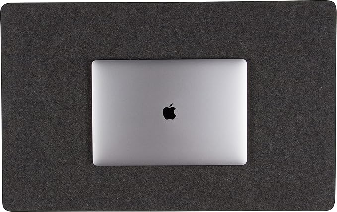 Graf Lantz Mosen Large Merino Wool Felt Desk Pad, Luxury Non-Slip Desk Mat, Blotter for Office and Home, 31W x 19H, Charcoal