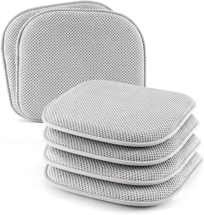 SWEMSTAR Chair Cushions - 15"*17" Kitchen Dining Chair Pads Foam Seat Cushion for Chairs Barstool Cushions Non Slip Seat Pad