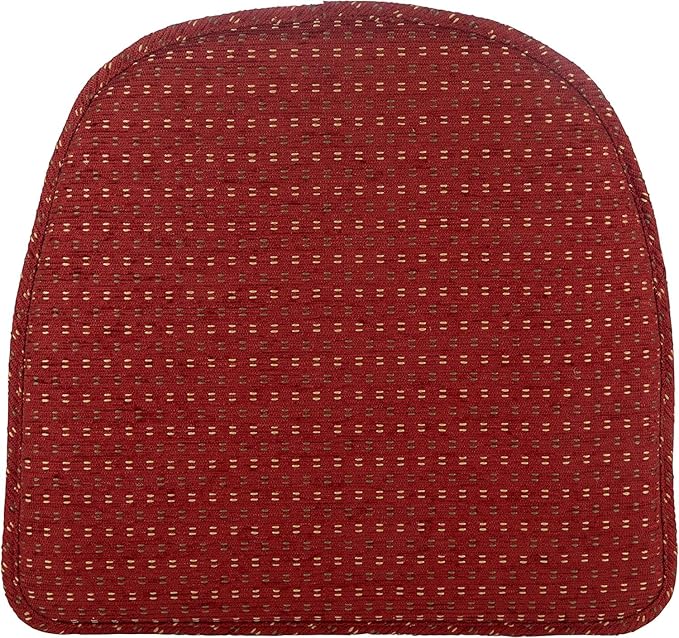 Klear Vu Raindrop The Gripper Non Slip Chair Cushions, Soft & Comfortable Seat Pad, Sitting Pillow for Kitchen, Dining or Office, 8 Count (Pack of 1), 01 Red