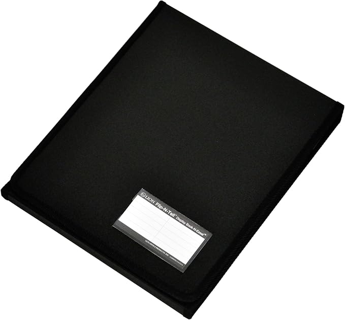 Lion Flip-N-Tell Display Book-N-Easel, Letter, 20 Double Sided Pockets, Vertical, 1 Easel Display Book (39009-V)