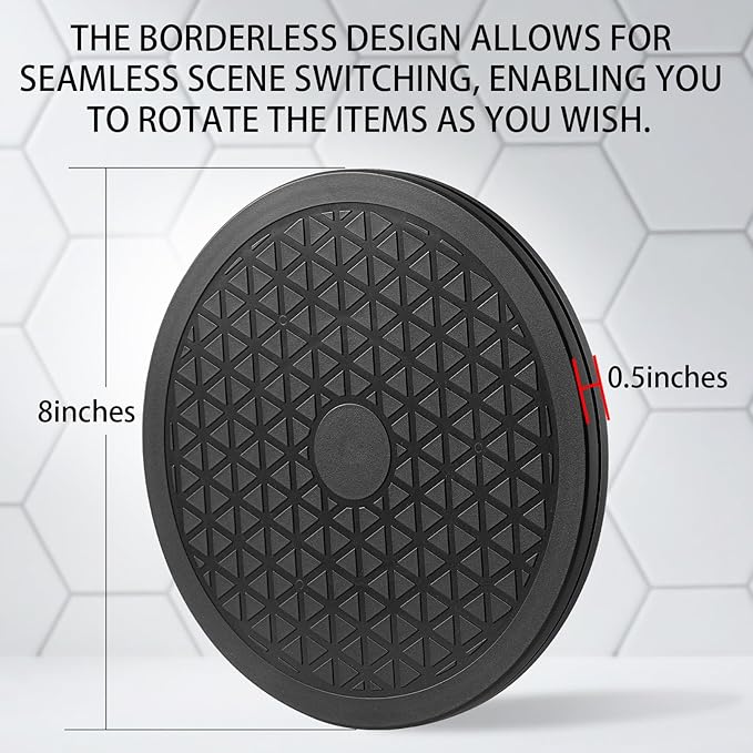 8 Inch Heavy Duty Rotating Swivel Stand - Lazy Susan with Steel Ball Bearings for Model Base/Rotating Plants/Crafts Stand Monitor/TV/Monitors/Potted Plants (360˚ Rotation)